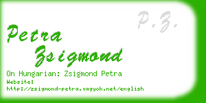 petra zsigmond business card